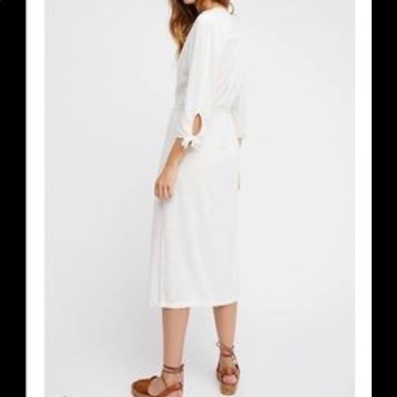 NWOT Free People White Button Up Dress - Picture 3 of 5